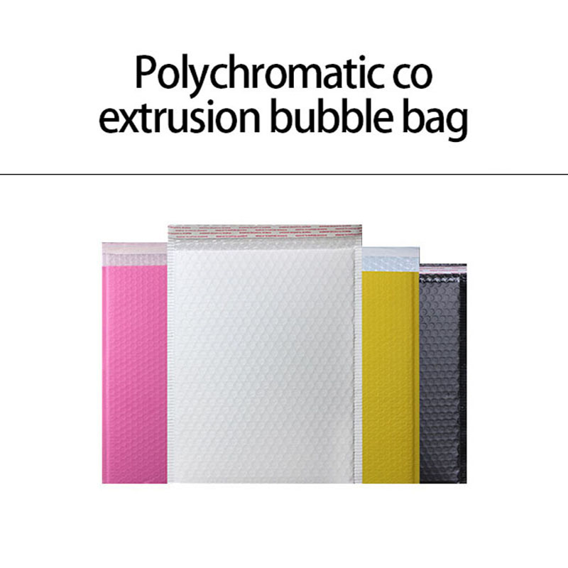 Tùy chỉnh in bao bì nhựa bong bóng phong bìPink Rose Gold Bubble Poly Mailer Bag