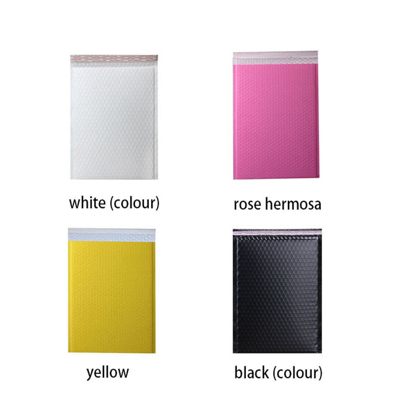 Tùy chỉnh in bao bì nhựa bong bóng phong bìPink Rose Gold Bubble Poly Mailer Bag